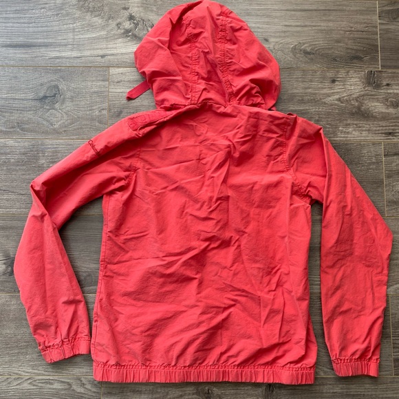 Columbia windbreaker pullover quarter zip hooded high collared red spring coat - Picture 7 of 10